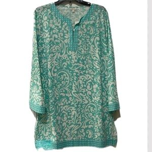 Talbots aqua dress size small